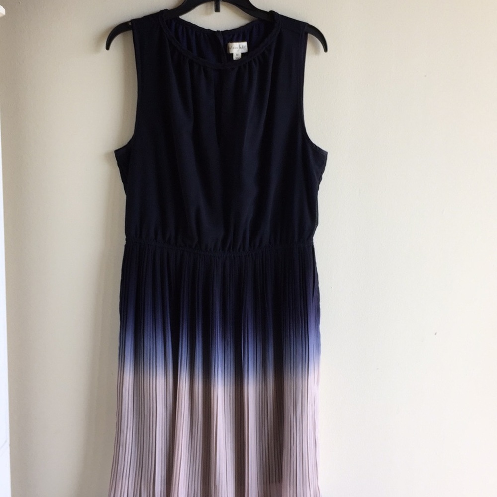 Maison Jules M 100% polyester pleated maxi dress